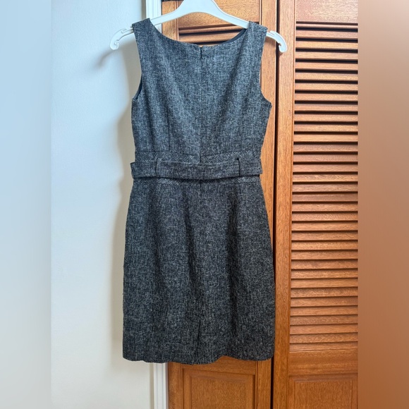 Banana Republic Charcoal Grey Tweed Size 4 Petite Dress - Picture 6 of 10